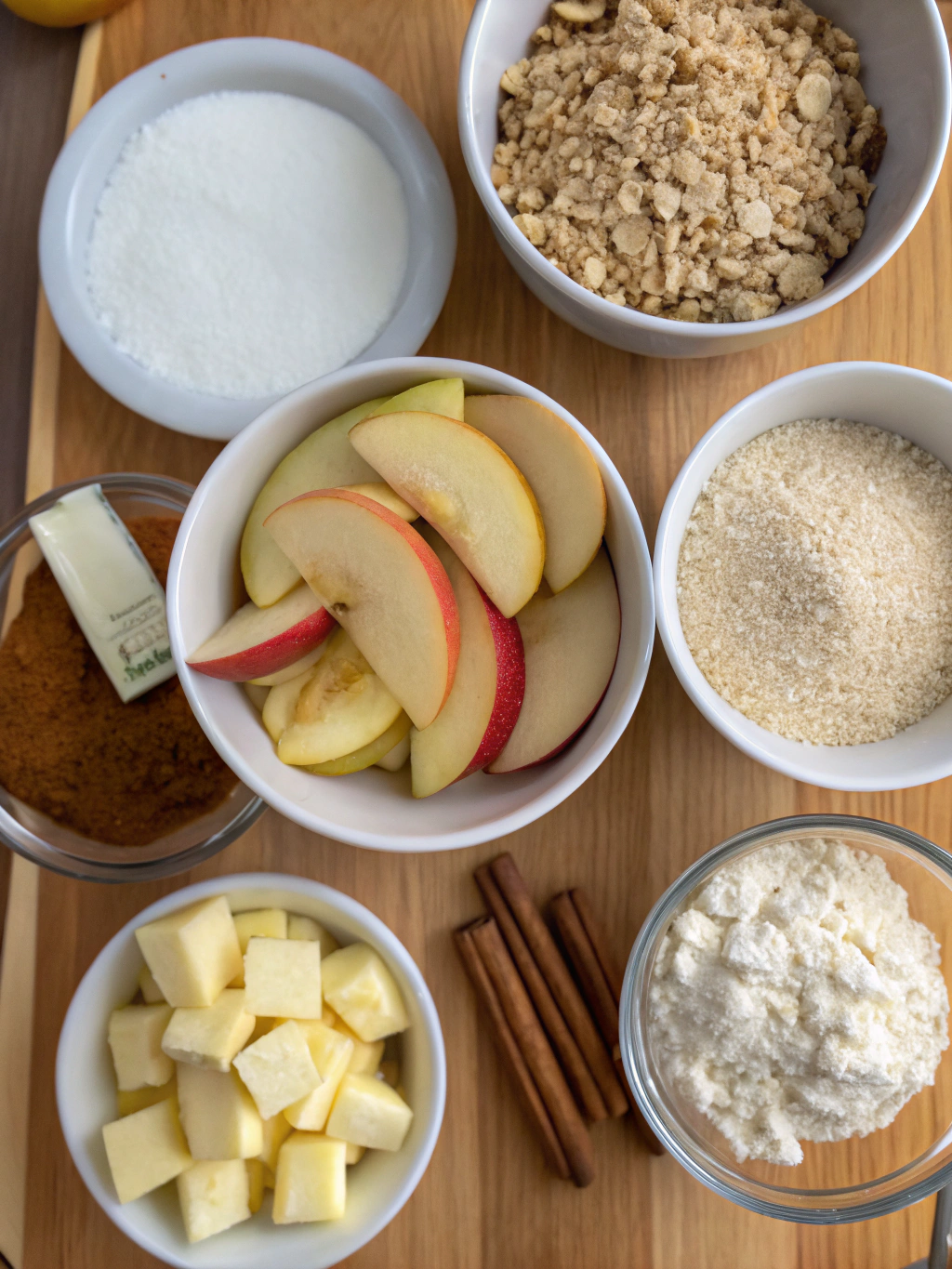 Apple Crumble Pie ingredients
