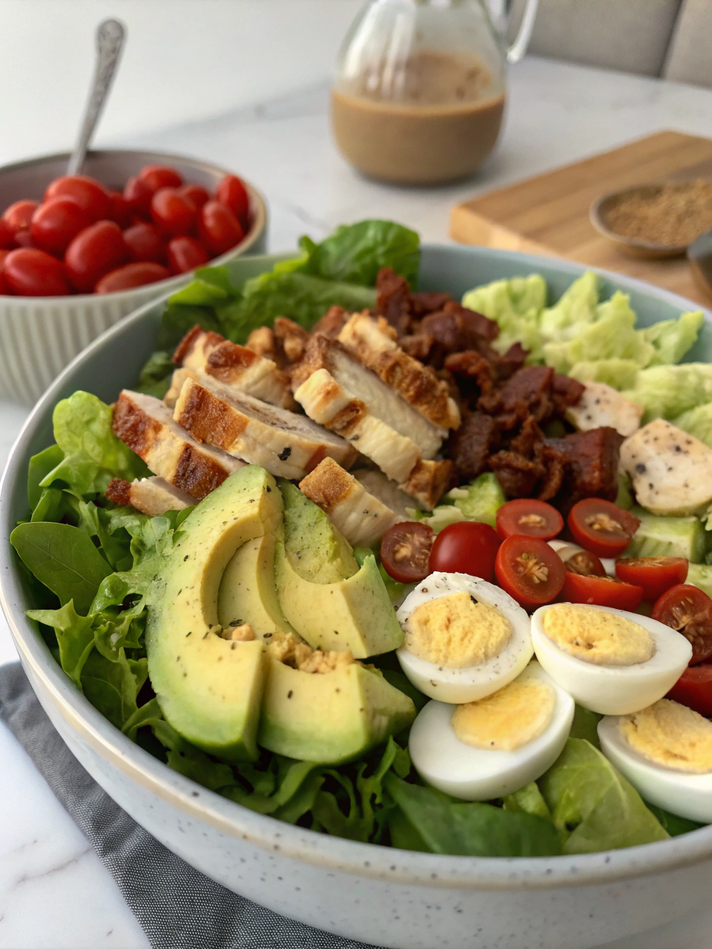 Ingredients for Cobb Salad with Bacon