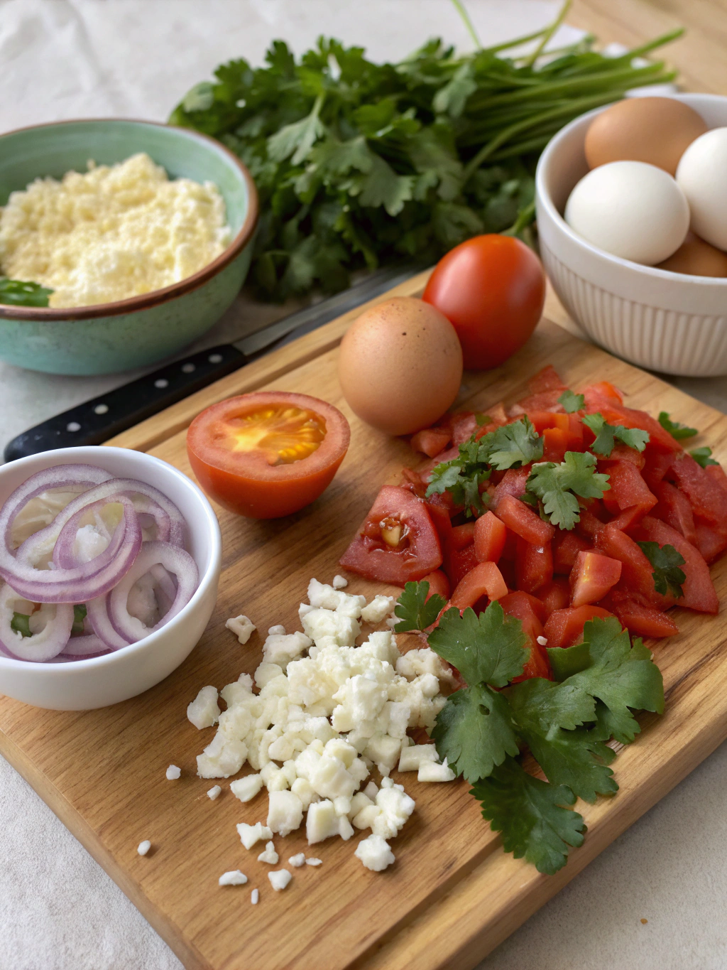 Huevos Rancheros recipe with eggs and salsa on a plate