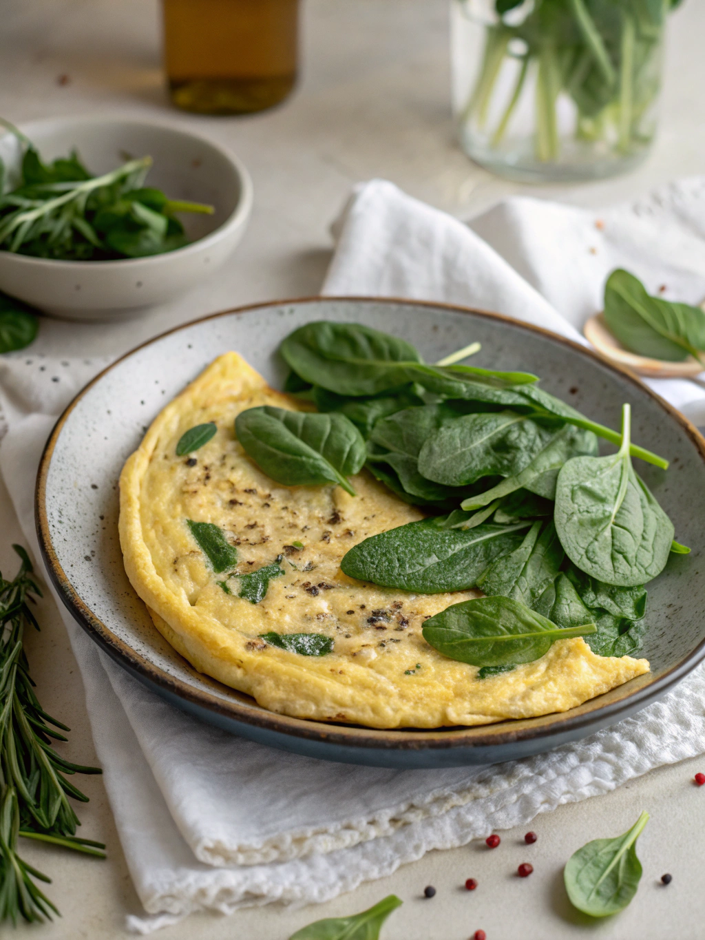 Omelette with Spinach